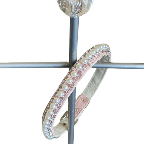 Pretty in Pink Pearl and Rhinestone Collar | Dog Collars | pethousekh