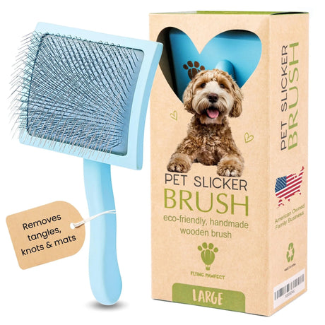 Professional Curved Slicker Brush for Long Haired Pets | Tools | pethousekh