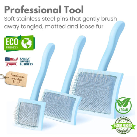 Professional Curved Slicker Brush for Long Haired Pets | Tools | pethousekh