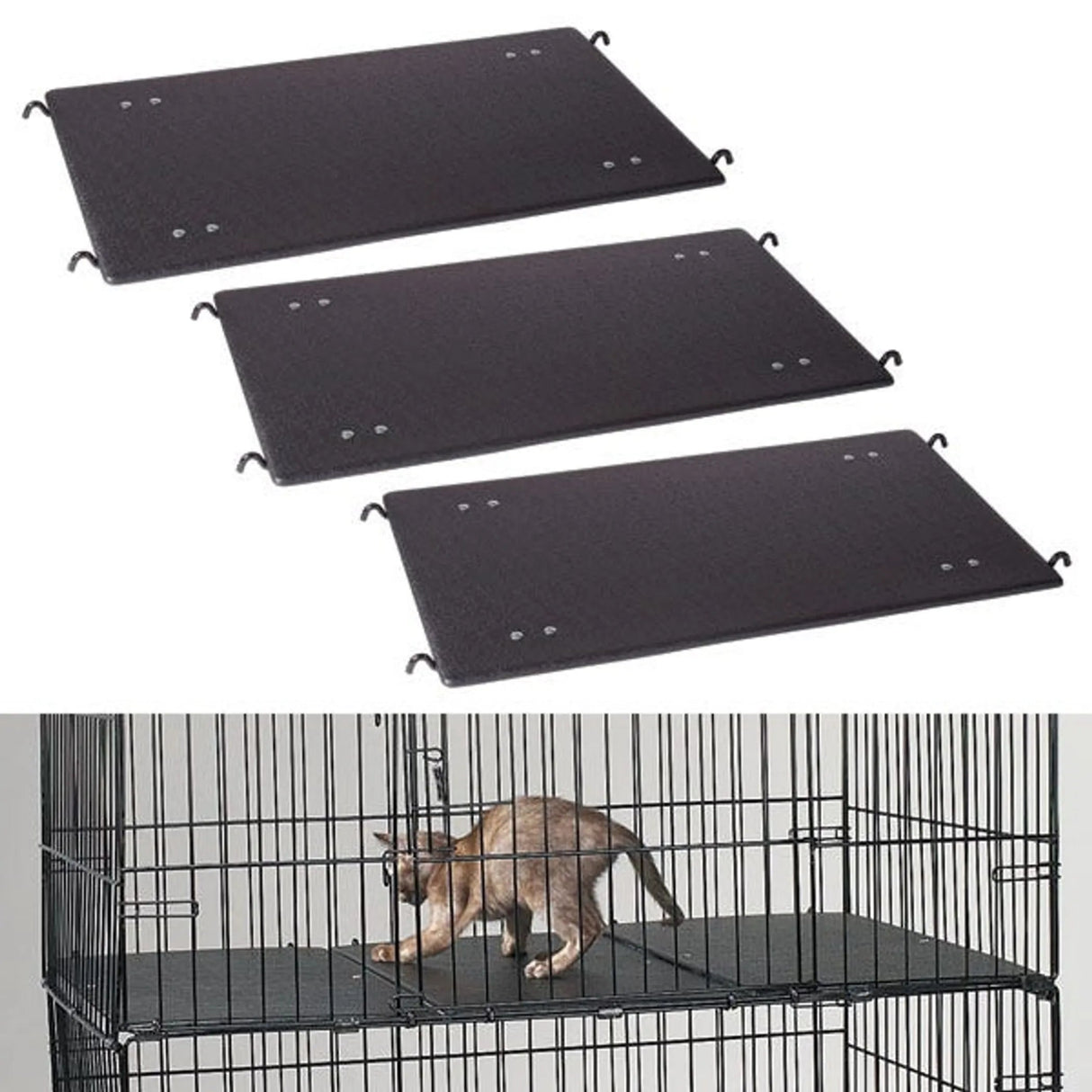 PS Cat Cage Deluxe Platform 3Pc | Cages | pethousekh