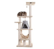 Real Wood 65" Cat Tree With Hammock, Playhouse A6501 | Scratchers | pethousekh