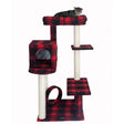 Real Wood B5008 50 - Inch Classic Cat Tree With Veranda, Bench | Scratchers | pethousekh