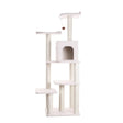 Real Wood B6802 Classic Cat Tree In Ivory 6 Levels Condo | Scratchers | pethousekh