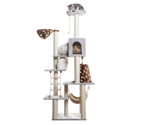 Real Wood Cat Climber Play House With Playhouse, Basket | Scratchers | pethousekh
