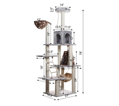Real Wood Cat Climber Play House With Playhouse, Basket | Scratchers | pethousekh