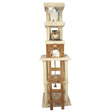 Real Wood Multi - Level Cat Tower X8303 Cat Tree In Beige | Scratchers | pethousekh