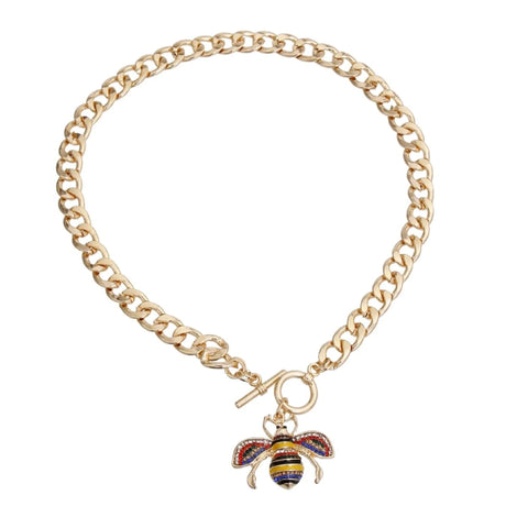 Rhinestone Bee Toggle Necklace | Dog Collars | pethousekh