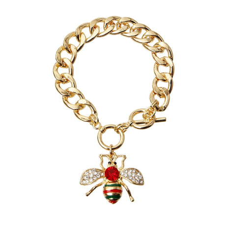 Rhinestone Bee Toggle Necklace | Dog Collars | pethousekh