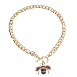 Rhinestone Bee Toggle Necklace | Dog Collars | pethousekh