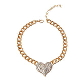 Rhinestone Heart Necklace | Dog Collars | pethousekh