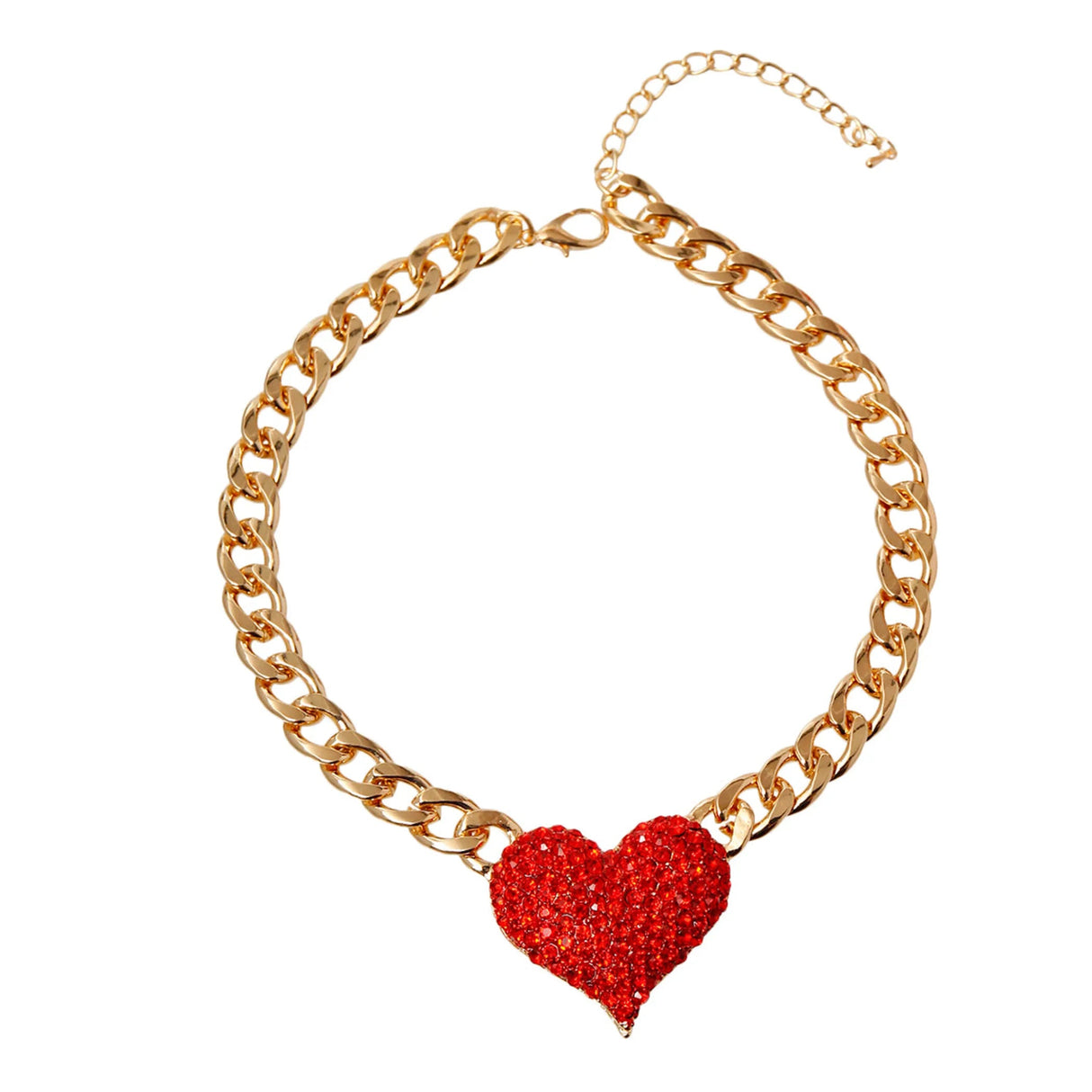 Rhinestone Heart Necklace | Dog Collars | pethousekh