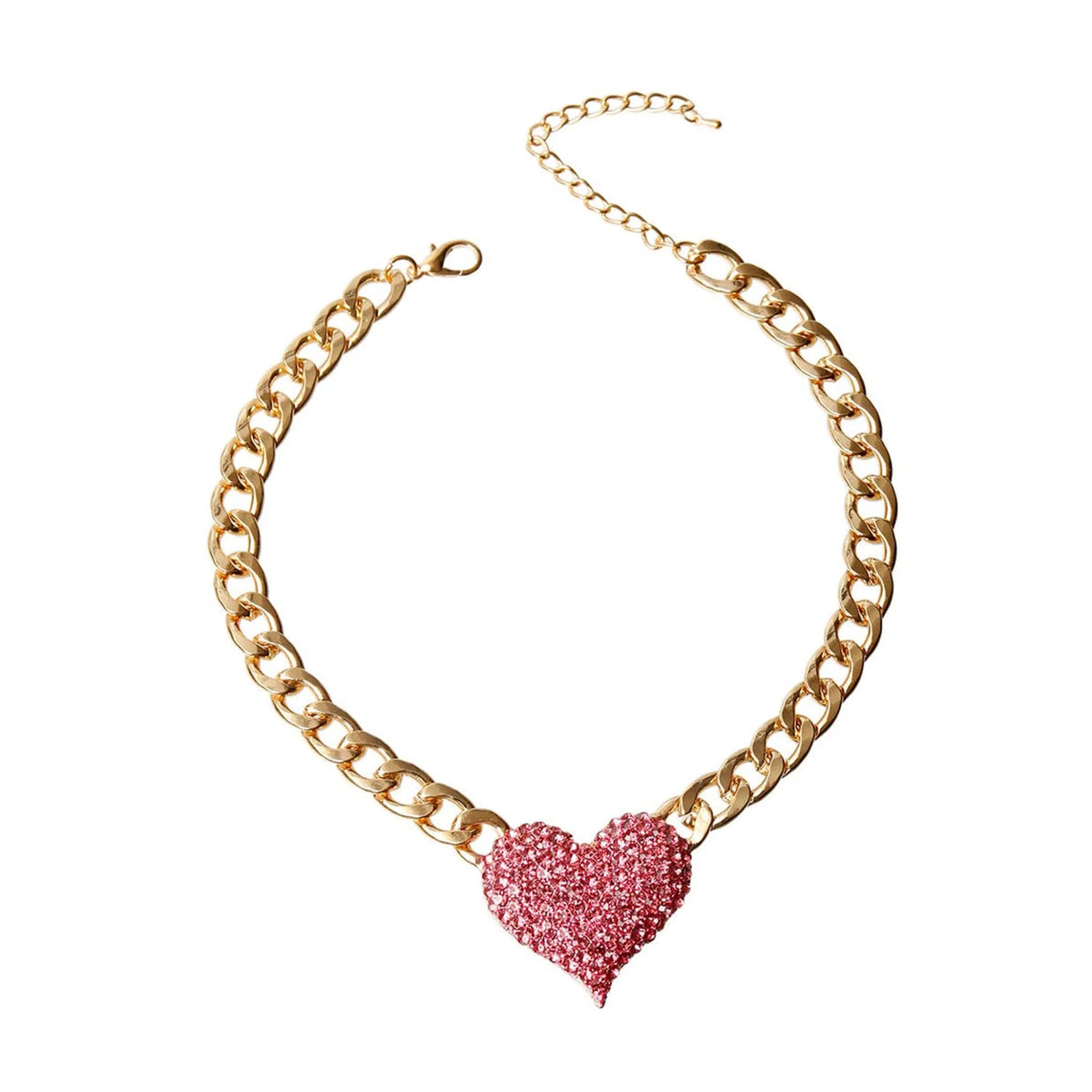 Rhinestone Heart Necklace | Dog Collars | pethousekh