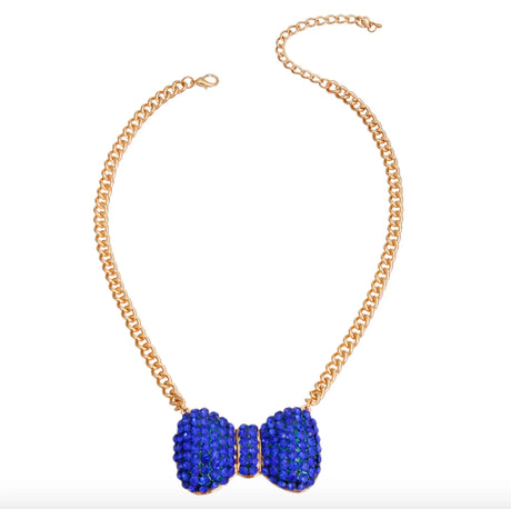 Royal Blue Bow Necklace - Big Dog Necklace | Dog Collars | pethousekh