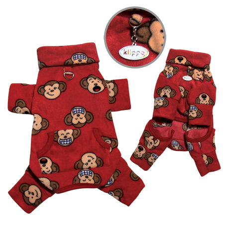 Silly Monkey Fleece Turtleneck Pajamas | Pajamas | pethousekh