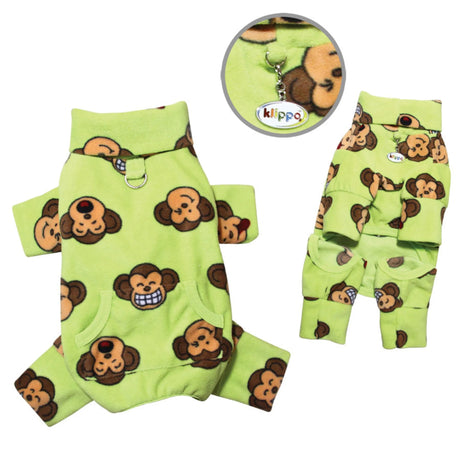 Silly Monkey Fleece Turtleneck Pajamas | Pajamas | pethousekh