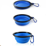 Single Blue Silicone Collapsible Travel Bowl | Food & Water Bowls | pethousekh