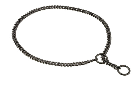 Slip Curve Show Chain Collar (24 in x 1.4 mm) | Dog Collars | pethousekh