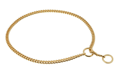 Slip Curve Show Chain Collar (24 in x 1.4 mm) | Dog Collars | pethousekh