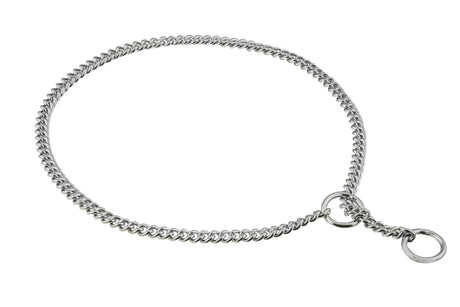 Slip Curve Show Chain Collar (24 in x 1.4 mm) | Dog Collars | pethousekh