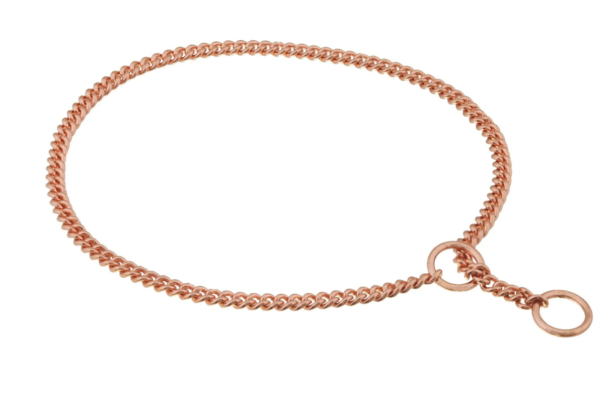 Slip Curve Show Chain Collar (24 in x 1.4 mm) | Dog Collars | pethousekh