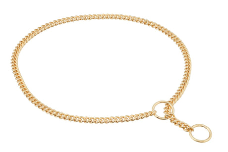 Slip Curve Show Chain Collar (24 in x 1.6 mm) | Dog Collars | pethousekh