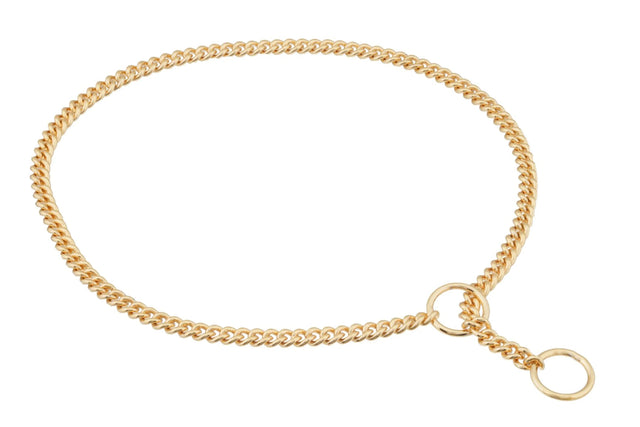 Slip Curve Show Chain Collar (24 in x 1.6 mm) | Dog Collars | pethousekh