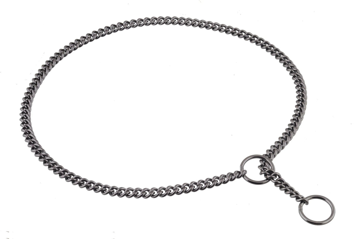 Slip Curve Show Chain Collar (24 in x 1.6 mm) | Dog Collars | pethousekh