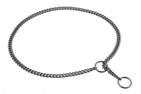 Slip Curve Show Chain Collar (24 in x 1.6 mm) | Dog Collars | pethousekh