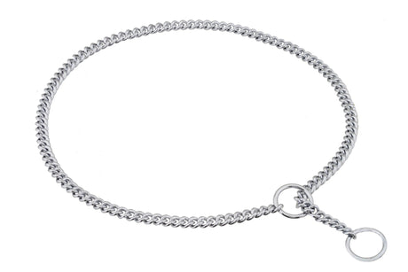 Slip Curve Show Chain Collar (24 in x 1.6 mm) | Dog Collars | pethousekh
