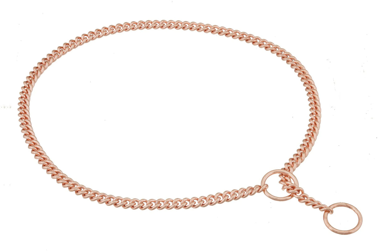 Slip Curve Show Chain Collar (24 in x 1.6 mm) | Dog Collars | pethousekh