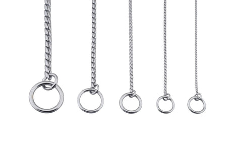 Slip Snake Show Chain Collar (18 in x 3.8mm) | Dog Collars | pethousekh