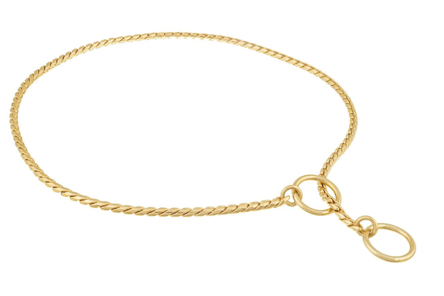 Slip Snake Show Chain Collar (24 in x 3.8mm) | Dog Collars | pethousekh