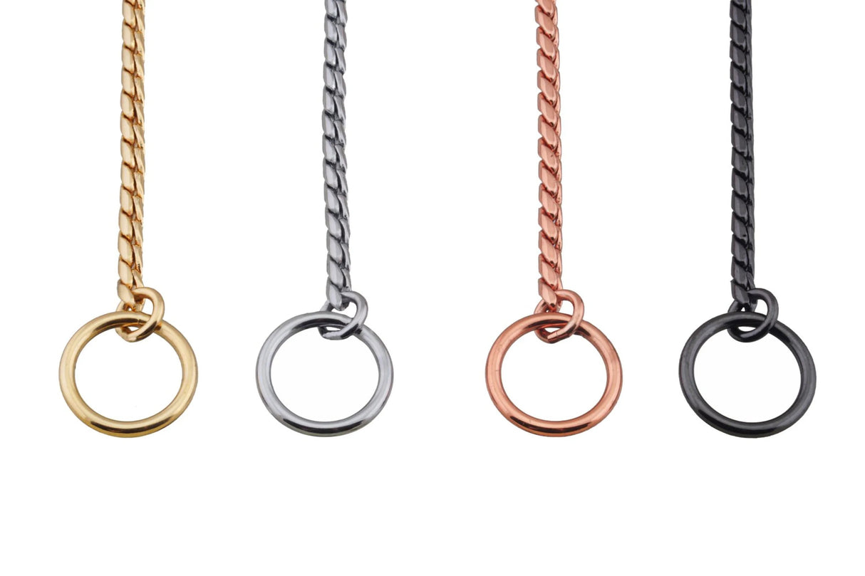 Slip Snake Show Chain Collar (26 in x 3.8mm) | Dog Collars | pethousekh