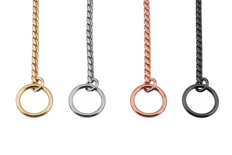 Slip Snake Show Chain Collar (26 in x 3.8mm) | Dog Collars | pethousekh