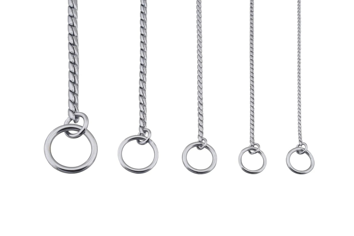 Slip Snake Show Chain Collar (30 in x 3.8mm) | Dog Collars | pethousekh