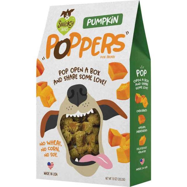 Snicky Snaks Pumpkin Poppers Dog Treats, 10 oz, Training Reward | Soft & Chewy Treats | pethousekh
