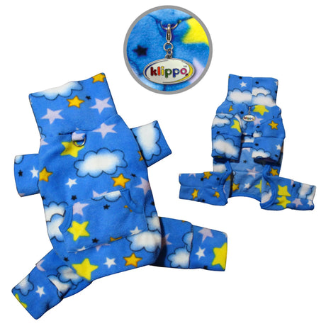 Stars and Clouds Fleece Turtleneck Pajamas | Pajamas | pethousekh