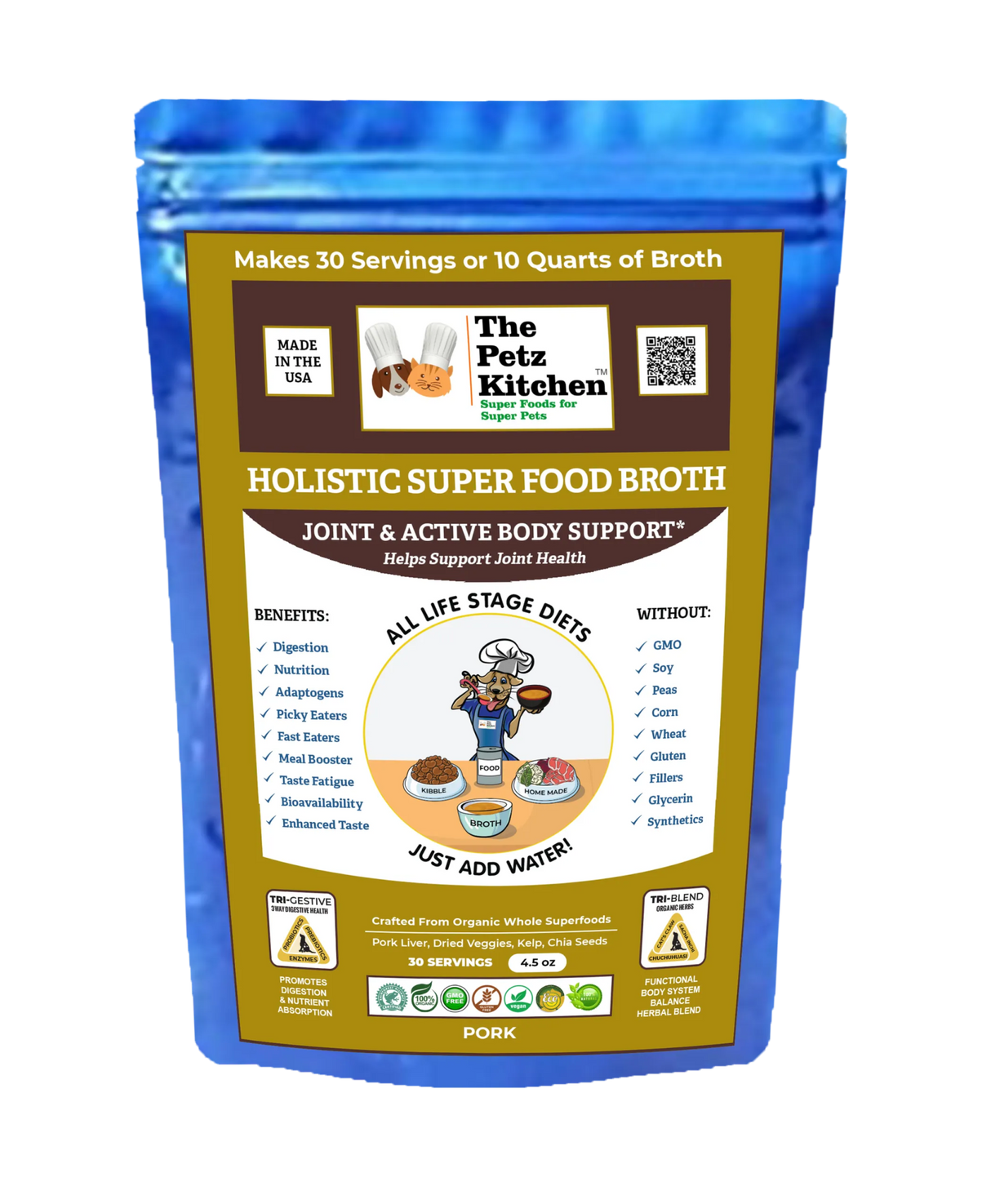 Super Food Broth Joint & Active Body Support* The Petz Kitchen Dogs & Cats* | Animal Vitamins & Supplements | pethousekh