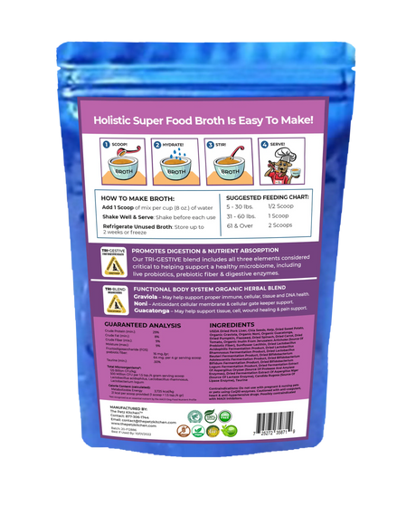 Super Food Broth Tissue & Cellular Support For Dogs* The Petz Kitchen Lipoma & Tissue Support* | Animal Vitamins & Supplements | pethousekh
