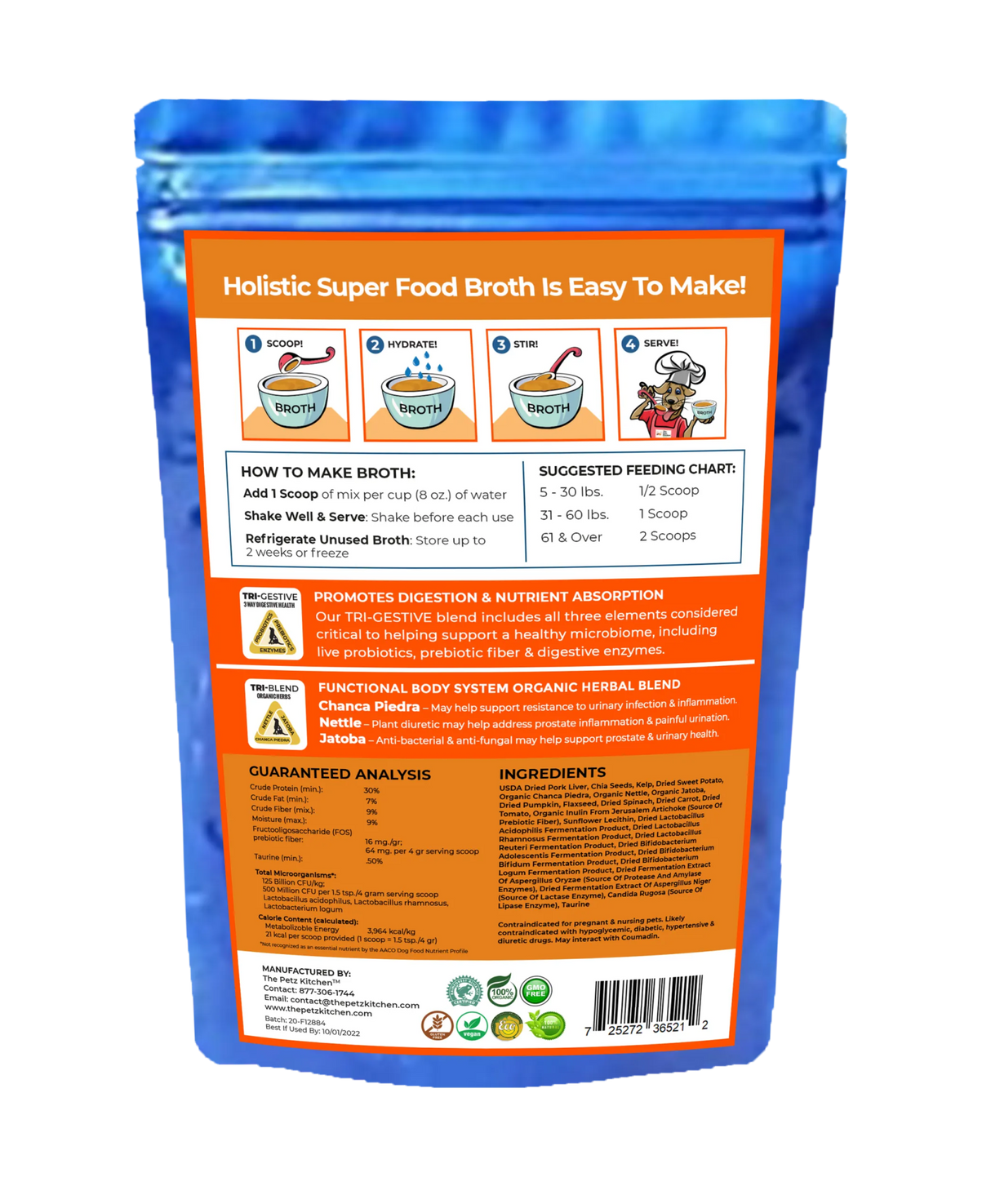 Super Food Broth Urinary Tract Health Support* The Petz Kitchen Dogs Cats | Animal Vitamins & Supplements | pethousekh
