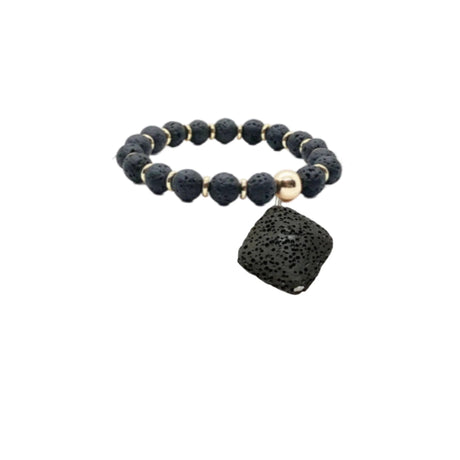The Black Volcanic Diffuser Charm | Dog Collars | pethousekh