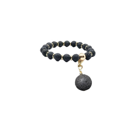 The Black Volcanic Diffuser Charm | Dog Collars | pethousekh