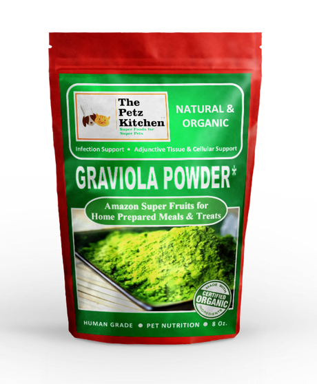 The Petz Kitchen Organic Graviola Leaf Powder For Health Support | Animal Vitamins & Supplements | pethousekh