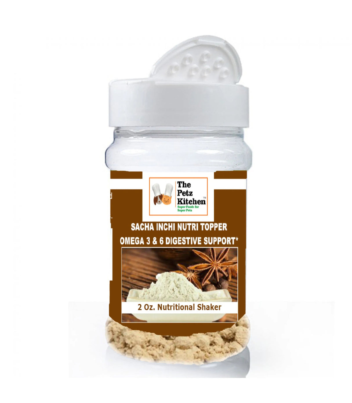 The Petz Kitchen Sacha Inchi Omega 3 & 6 Organic Digestive Support Supplement | Animal Vitamins & Supplements | pethousekh
