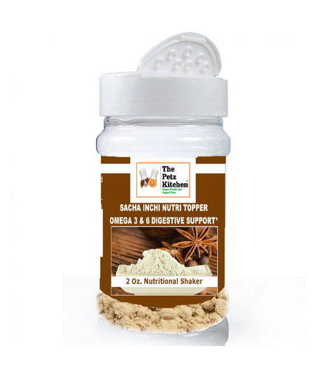 The Petz Kitchen Sacha Inchi Omega 3 & 6 Organic Digestive Support Supplement | Animal Vitamins & Supplements | pethousekh