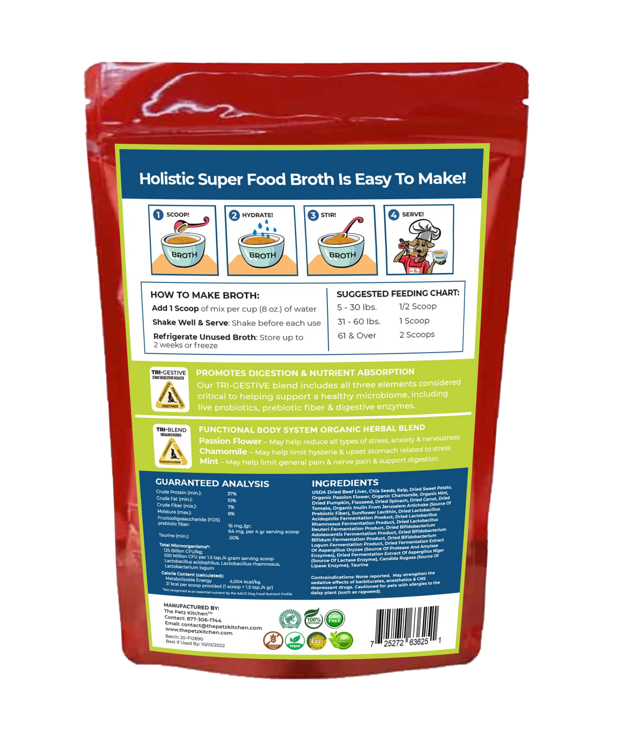 The Petz Kitchen Super Food Broth for Dogs and Cats Stress Relief | Animal Vitamins & Supplements | pethousekh