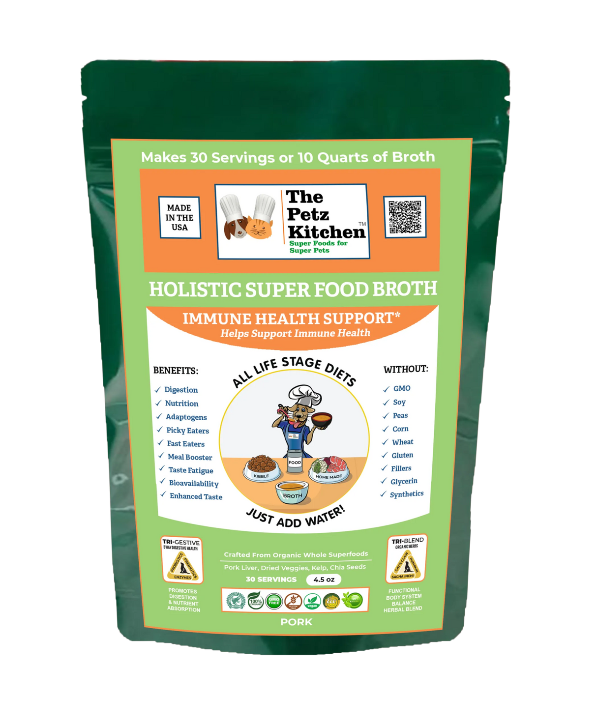The Petz Kitchen Super Food Immune Support Broth for Dogs | Animal Vitamins & Supplements | pethousekh
