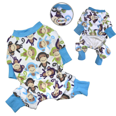 Ultra Soft Plush Minky Monkey Pajamas | Pajamas | pethousekh
