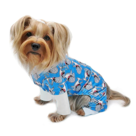 Ultra Soft Plush Minky Silly Sharks Pajamas | Pajamas | pethousekh