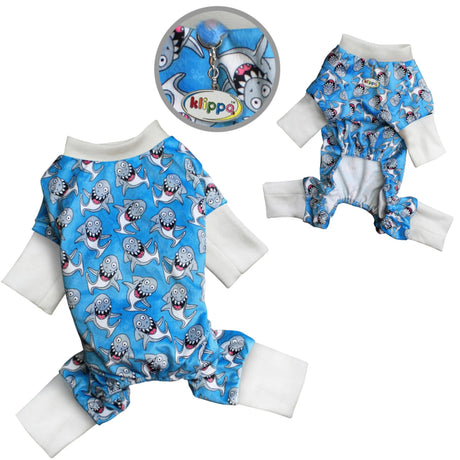 Ultra Soft Plush Minky Silly Sharks Pajamas | Pajamas | pethousekh